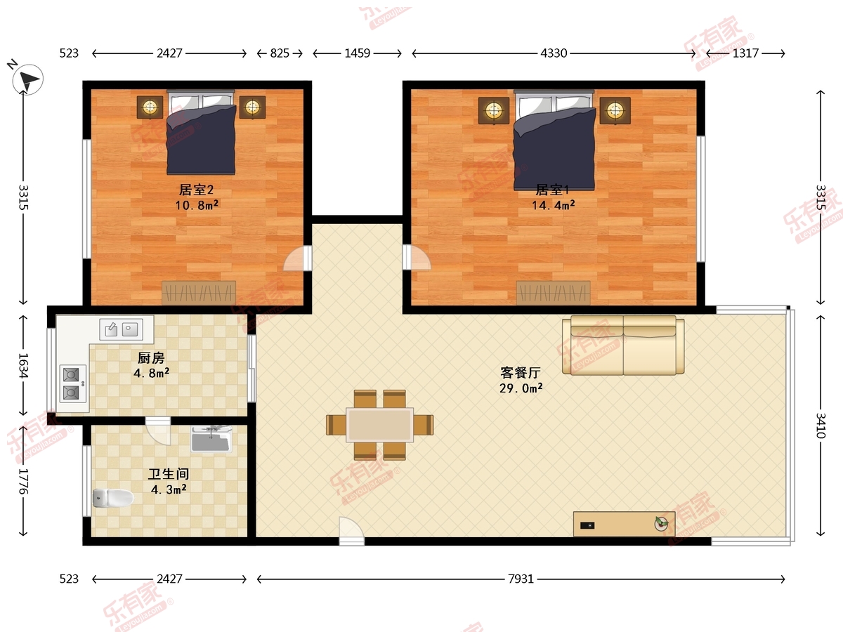 竹苑新村户型图