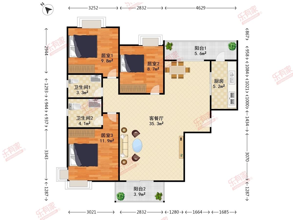 美庐锦园户型图