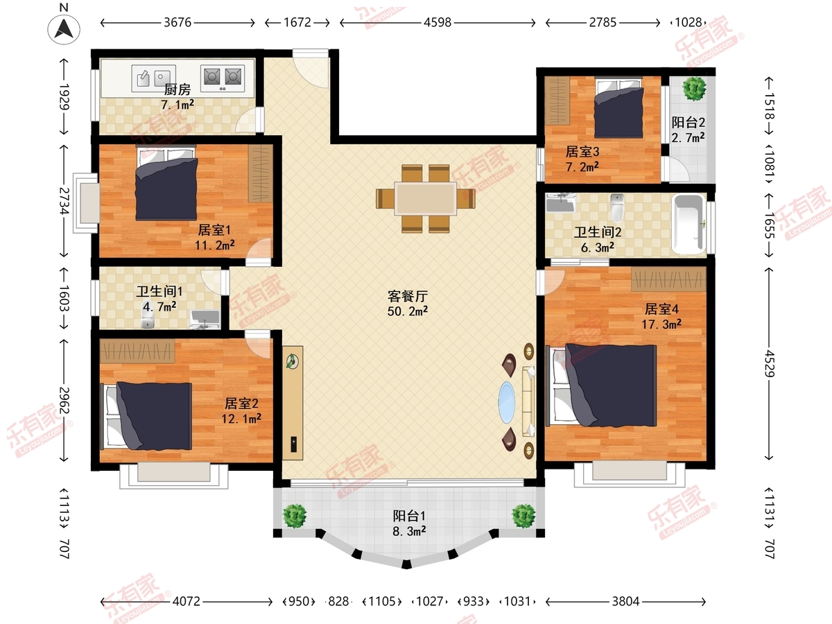 富盈门户型图