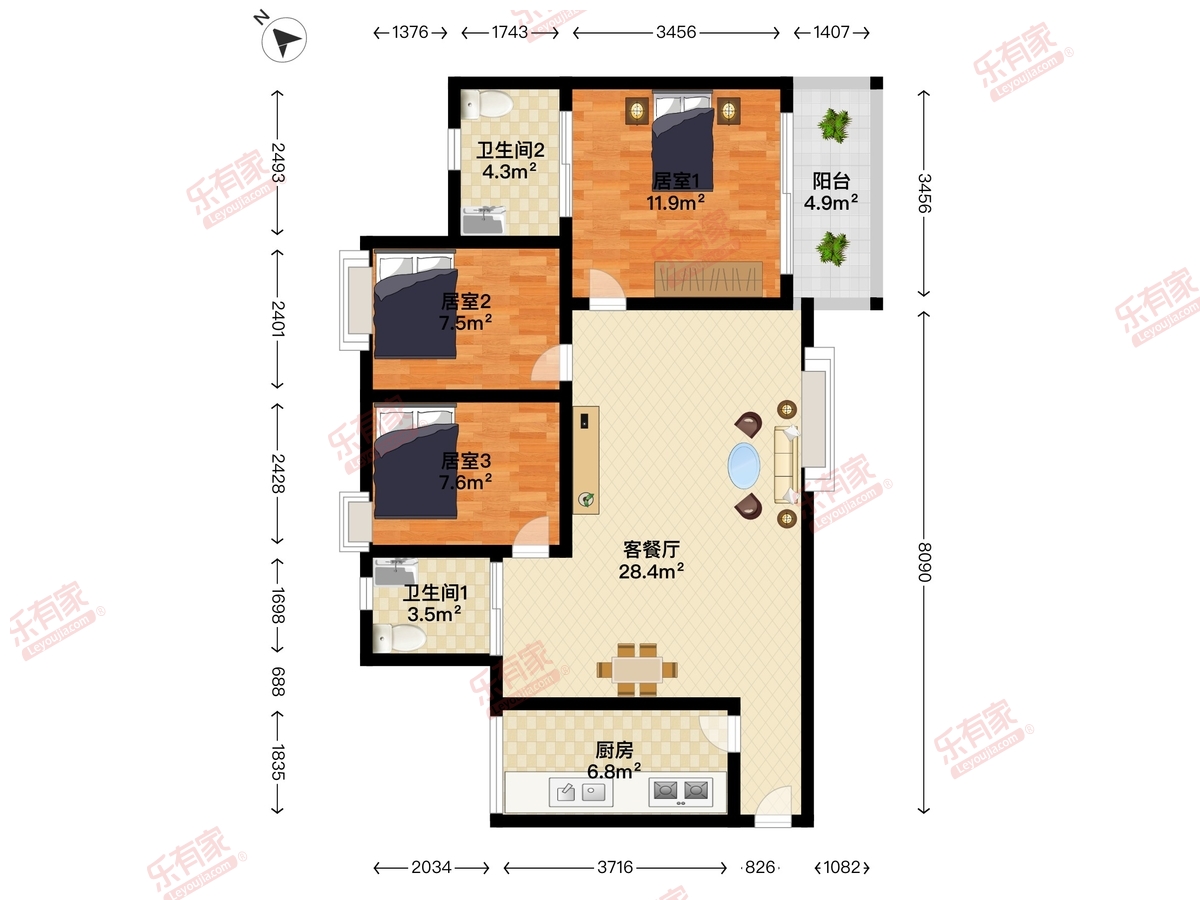 中海怡翠山庄一期户型图