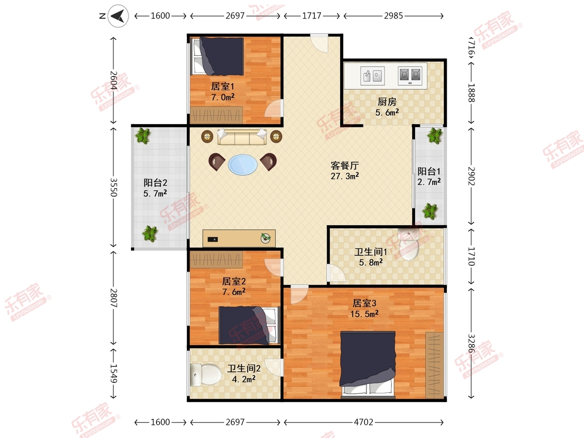 水门逸欣园户型图