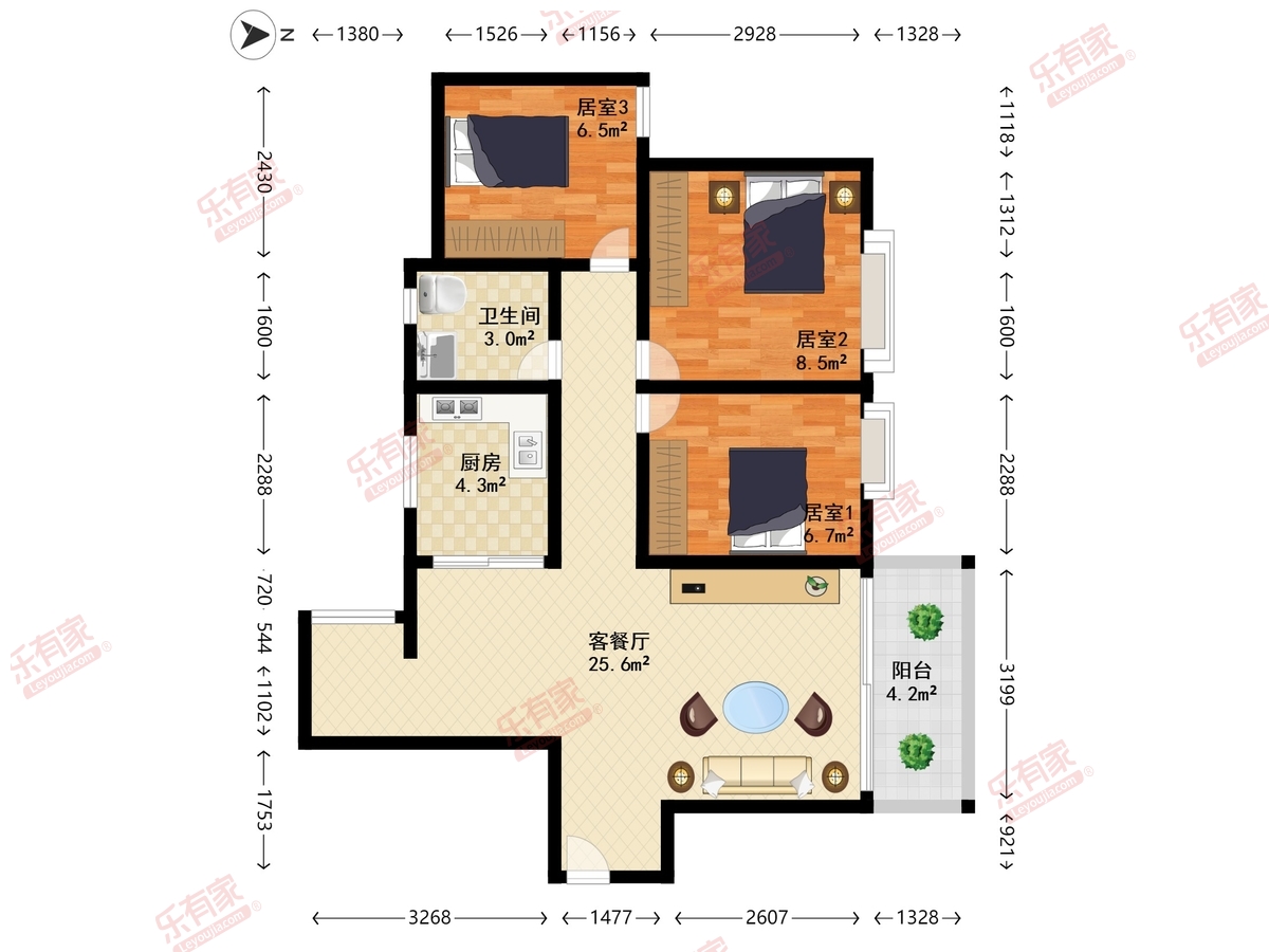 桃源村三期户型图