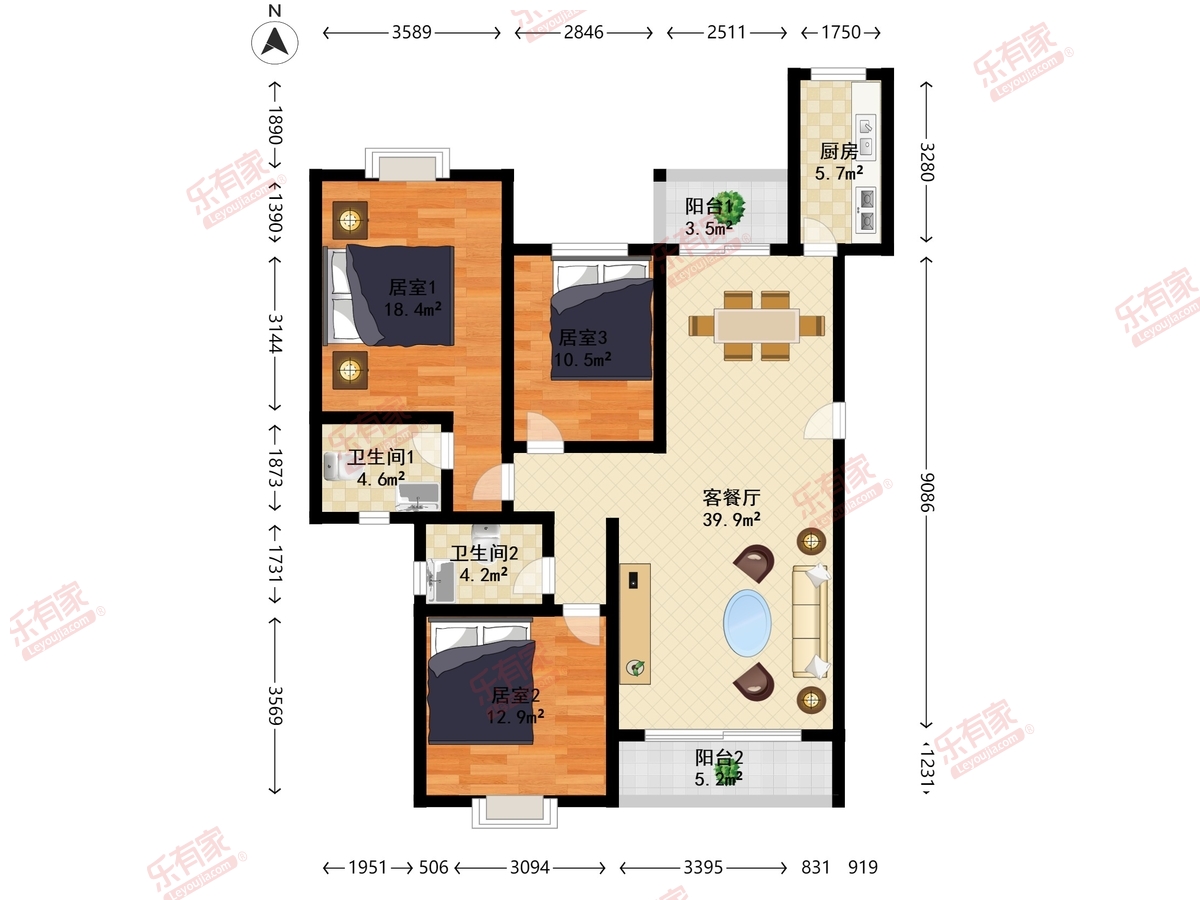 发展兴苑户型图