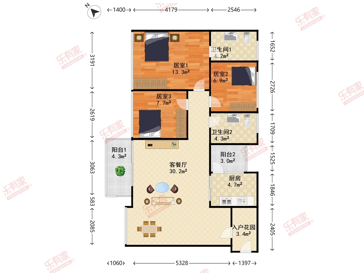 招商果岭花园户型图