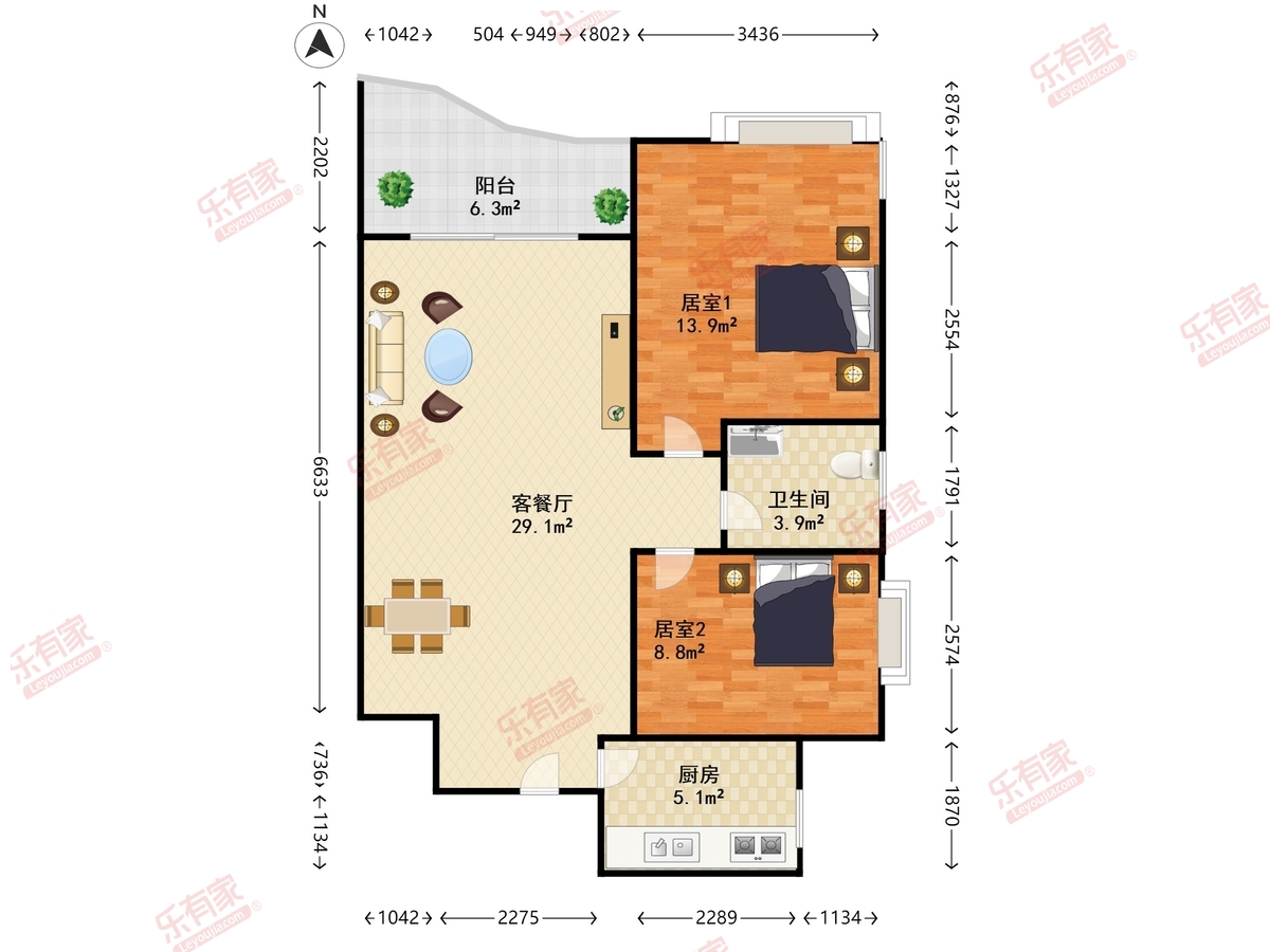 富盈门户型图