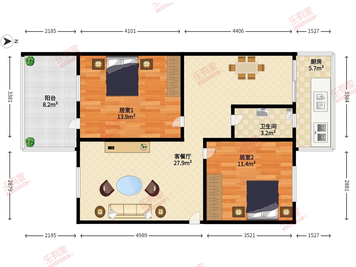红岗西村户型图