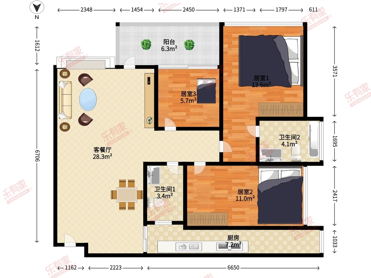 康达尔蝴蝶堡户型图