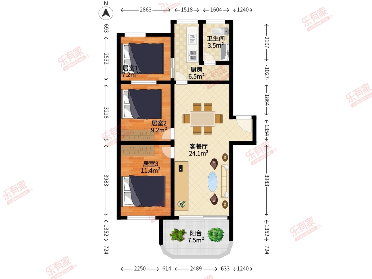 龙屋小区户型图