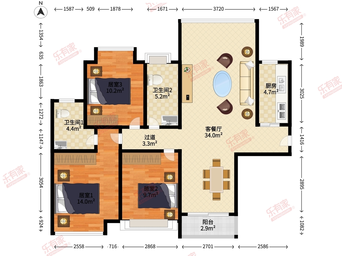 益田大运城邦八期户型图