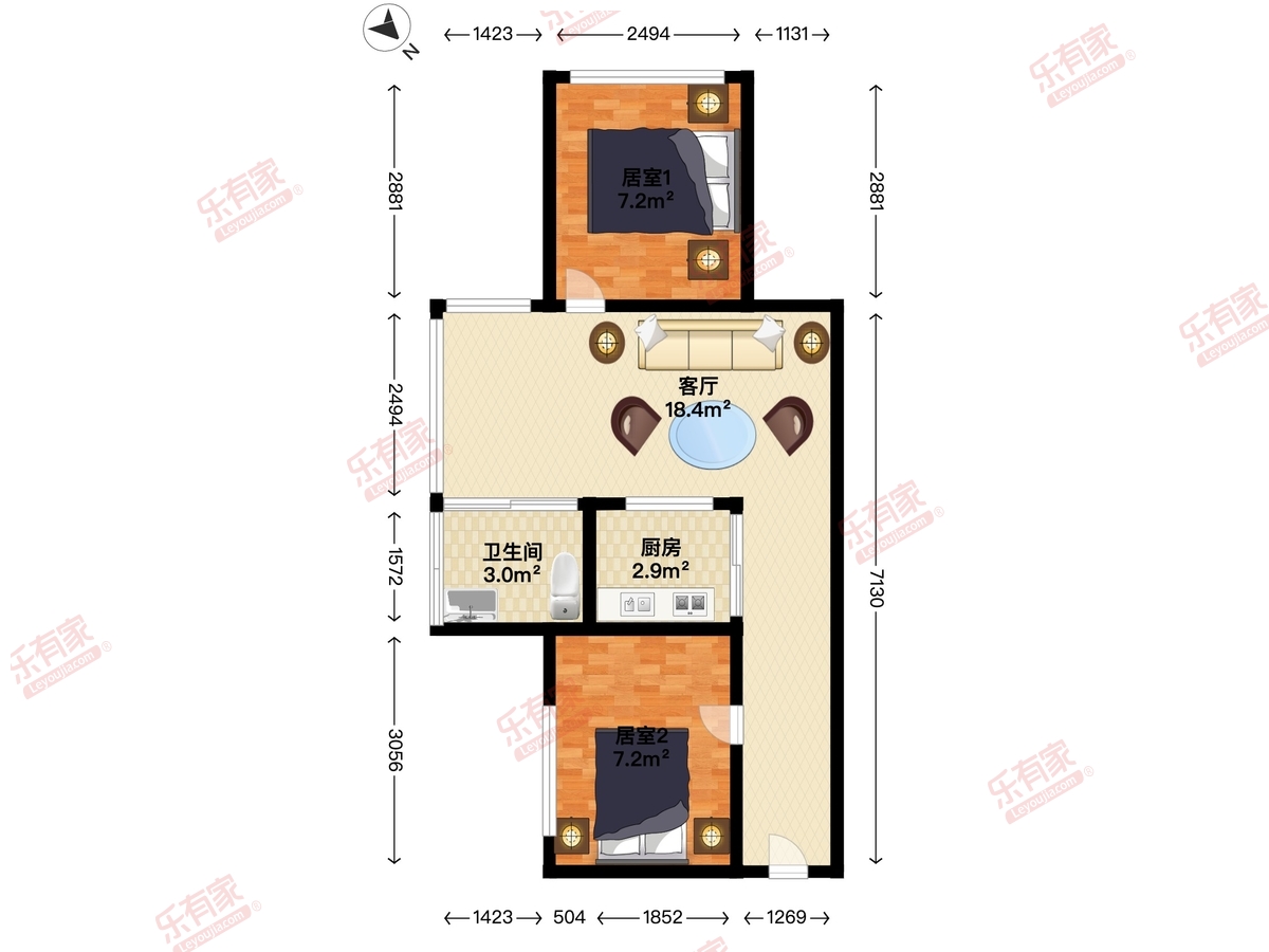 白金酒店公寓户型图
