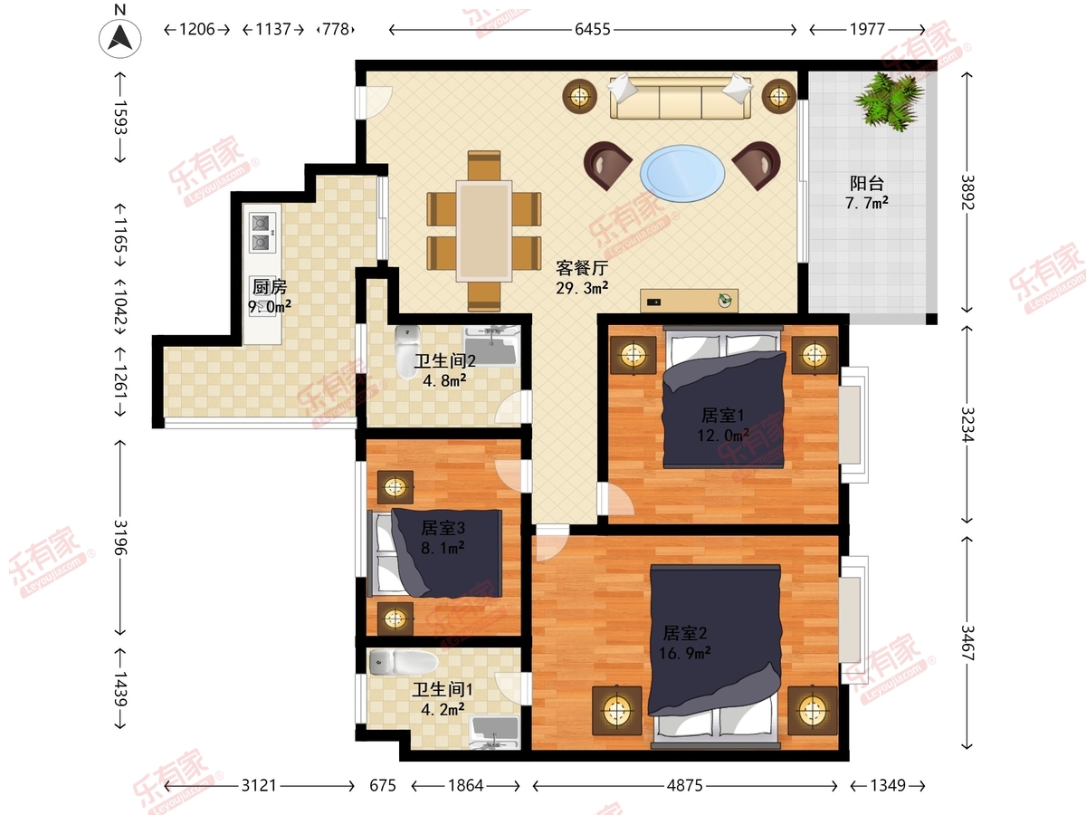 丽江花园四期户型图