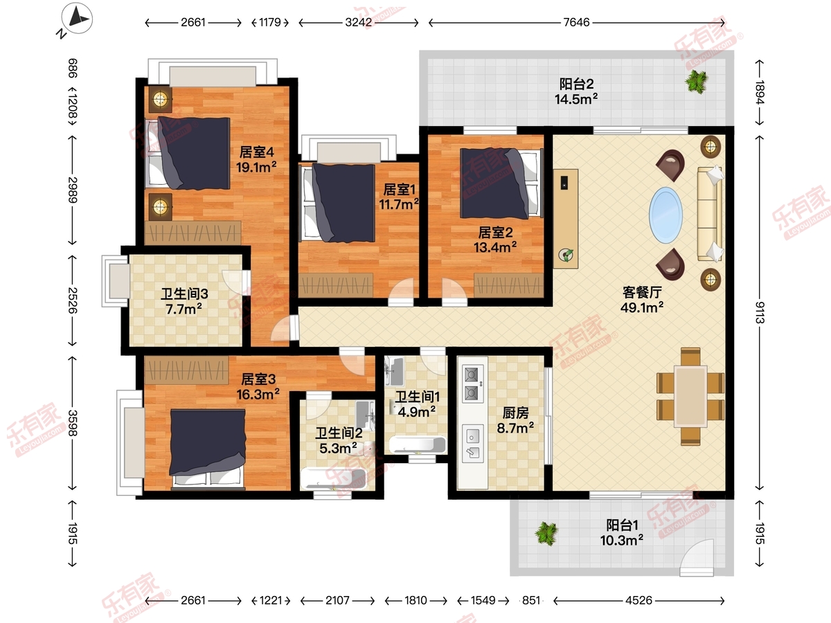 凯茵又一城（花彩集）户型图