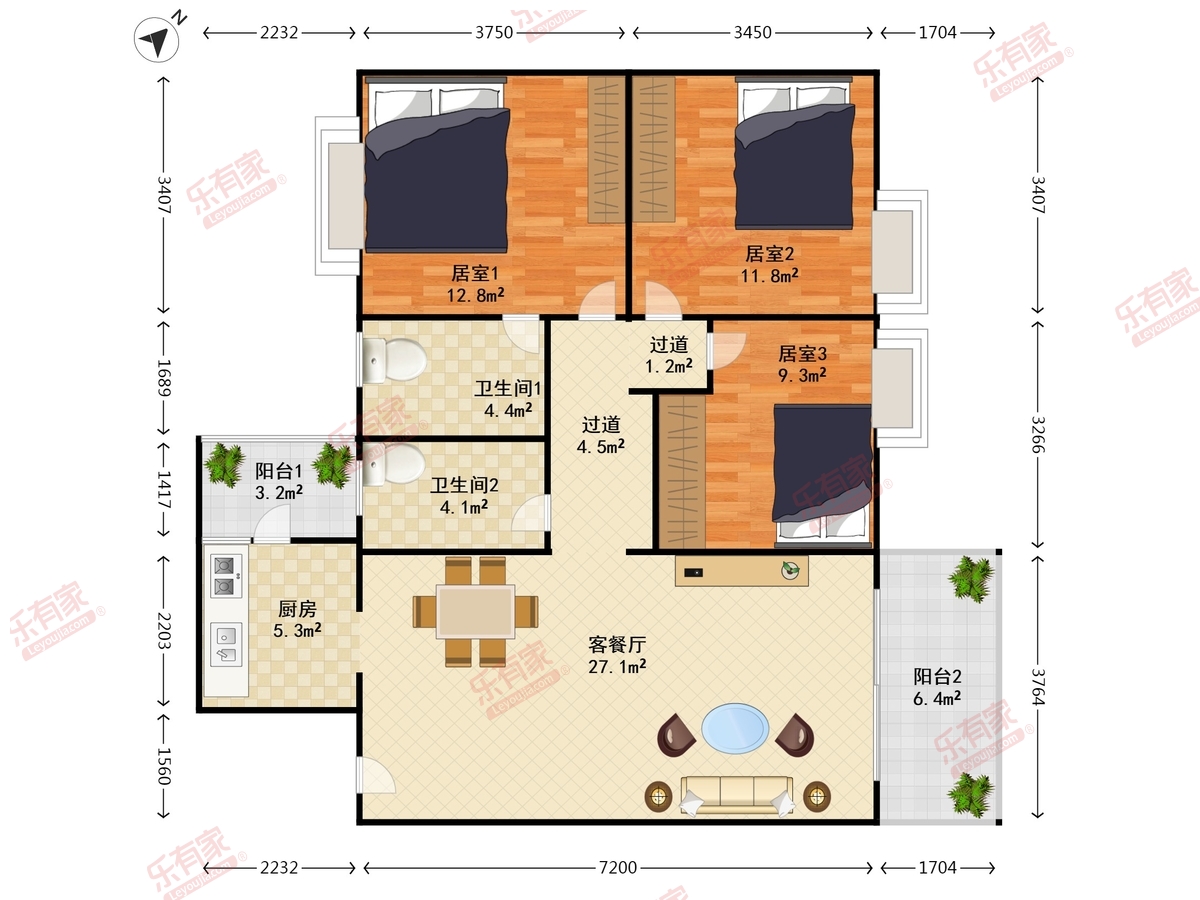 桃源居3区户型图
