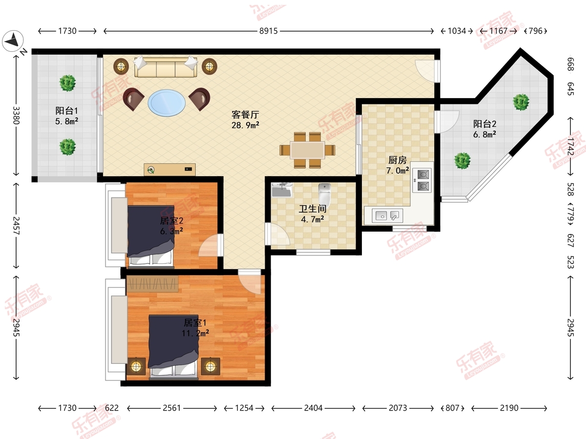 海印长城一期户型图