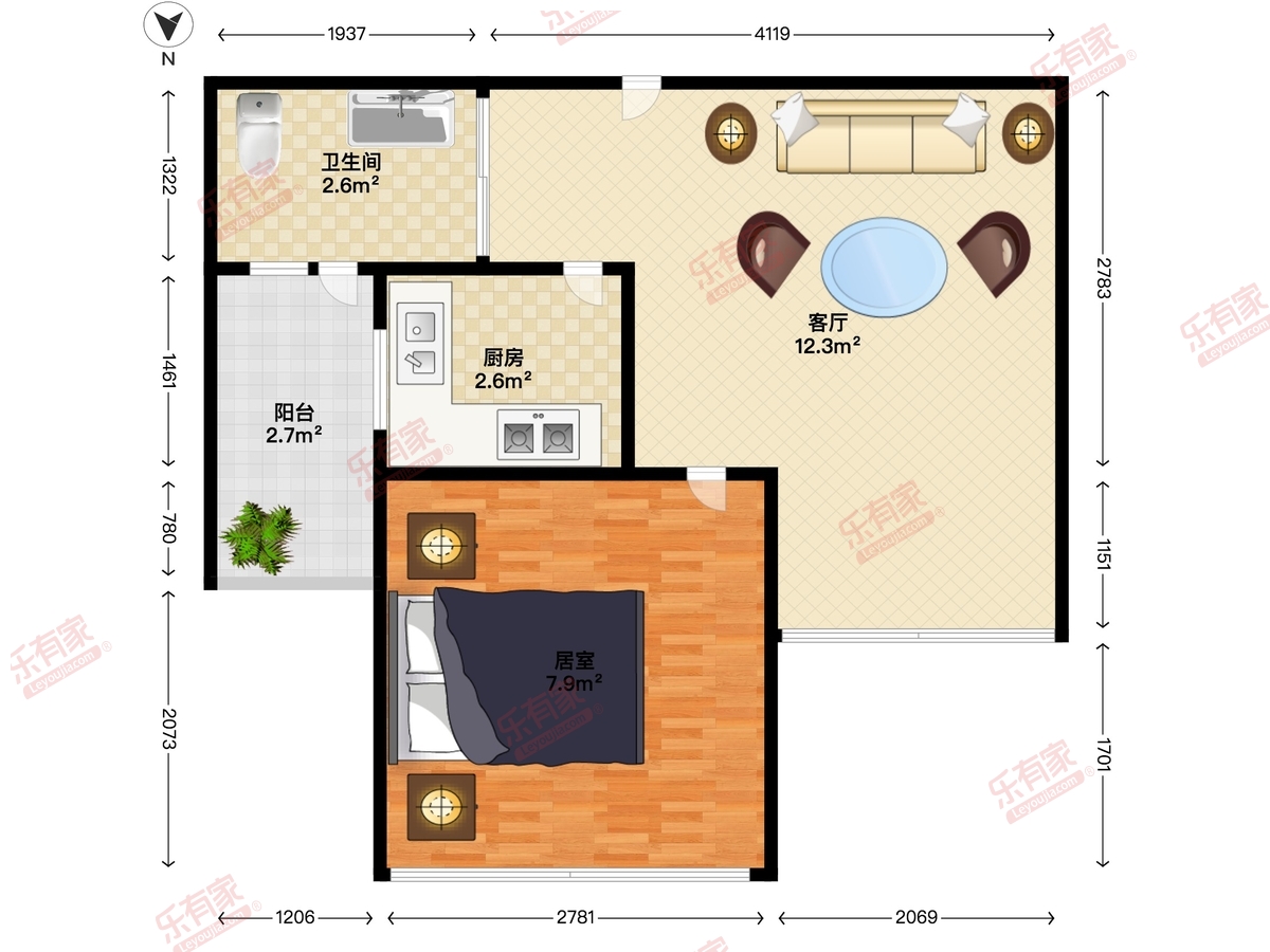 城投青莲公寓户型图