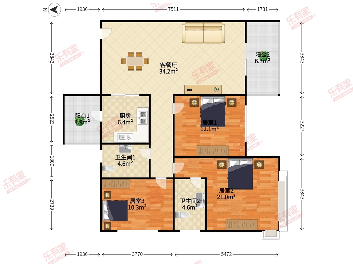 恒大绿洲三期户型图