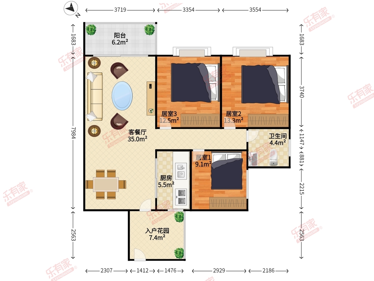 金禧家园（金坑家园） 3房2厅1卫 106.21㎡-中山金禧家园（金坑家园）二手房