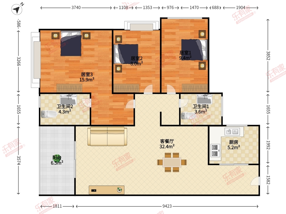 万科金色家园三期户型图