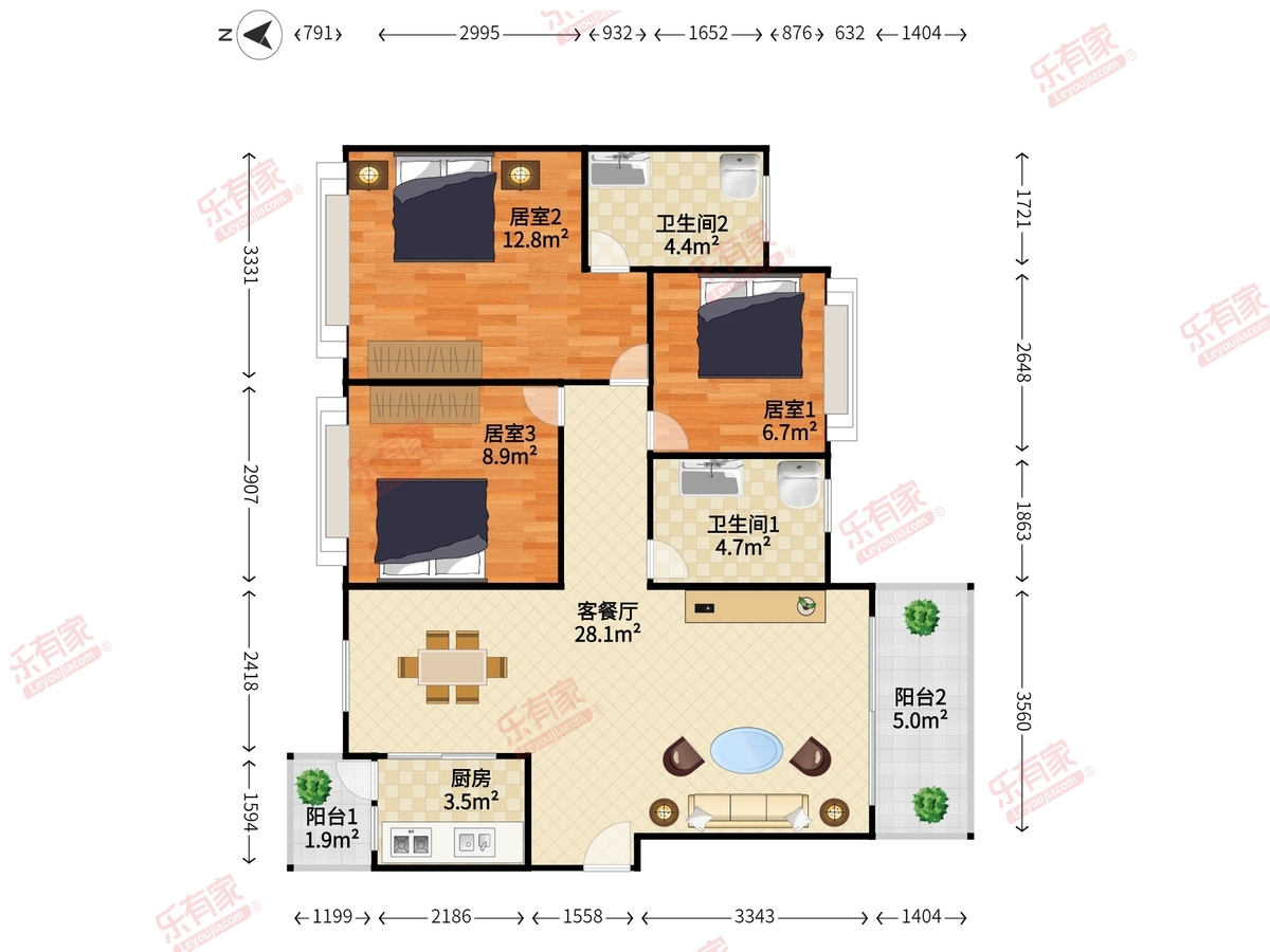 龙光城北十二期户型图