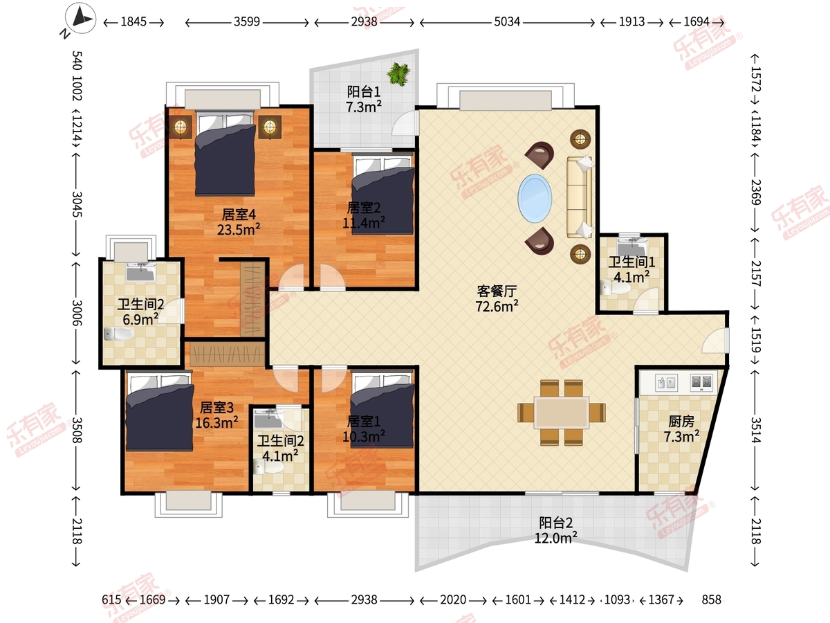 日出康城户型图