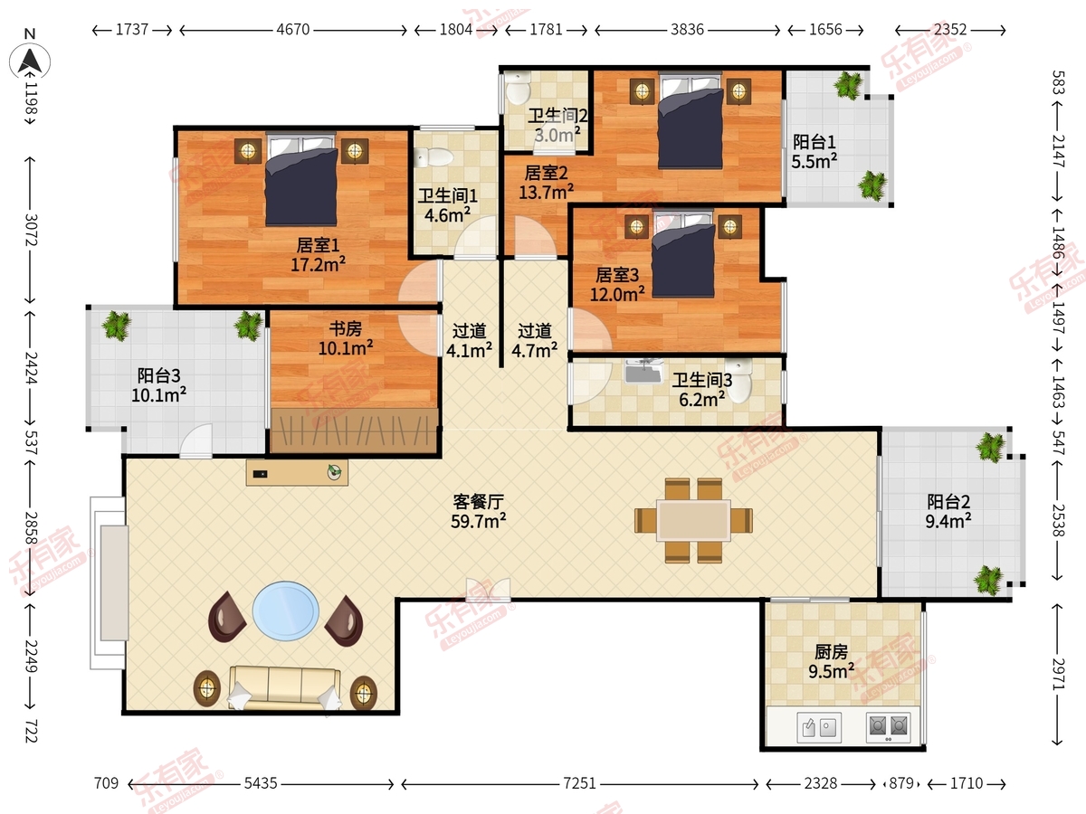 浪琴半岛户型图