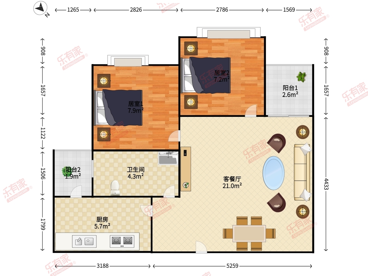 广晟海韵兰庭户型图