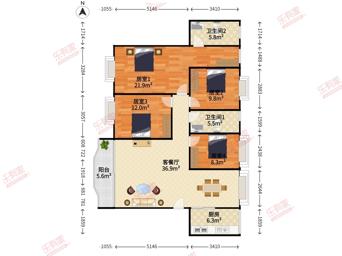润裕山景豪苑户型图
