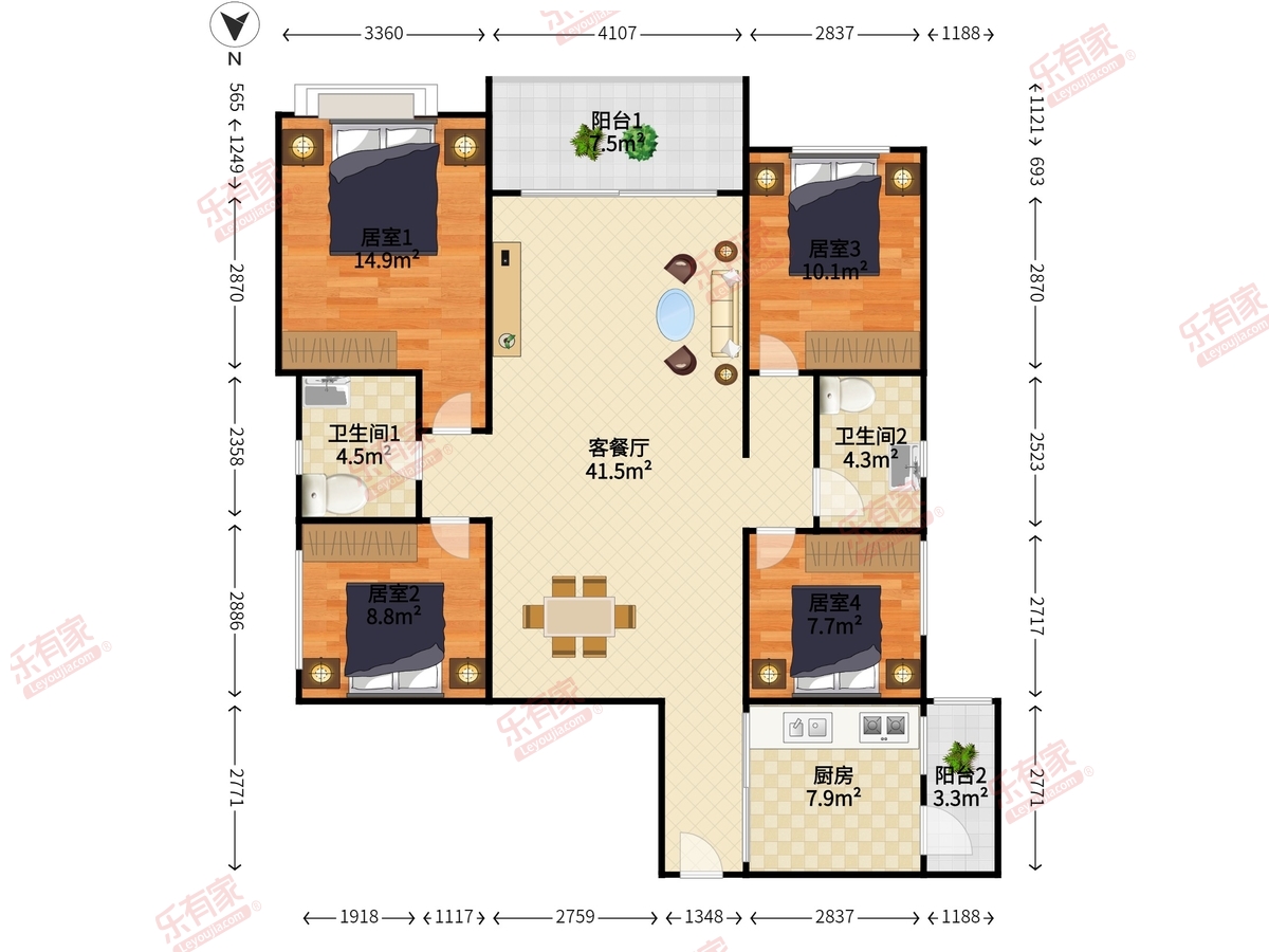 大族河山一期户型图