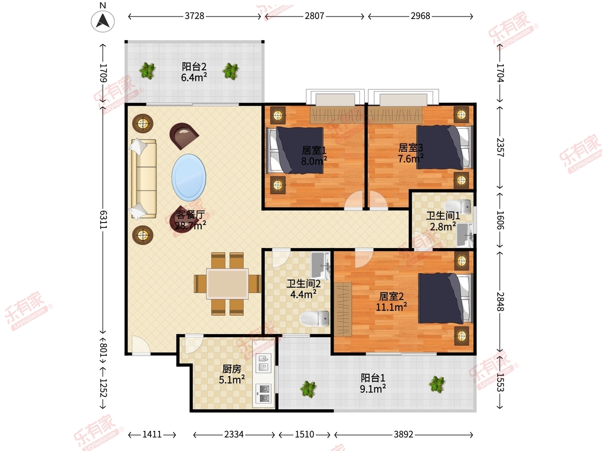 观山悦户型图