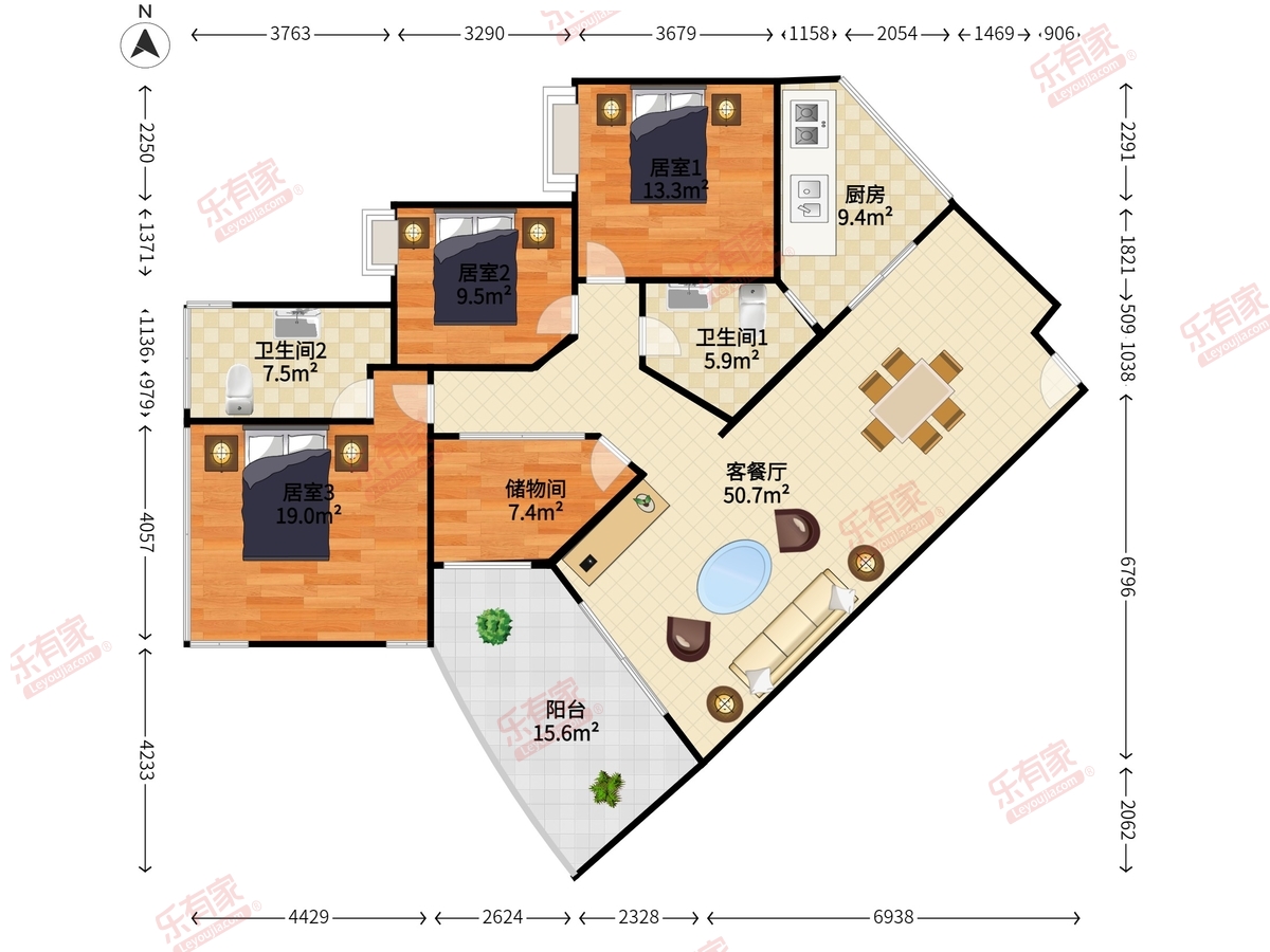 万科金域蓝湾二期户型图
