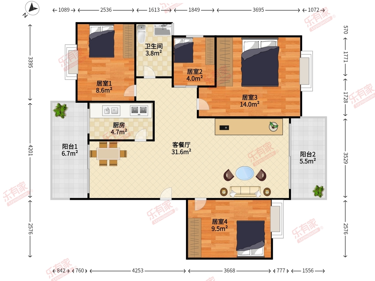 汇龙苑户型图