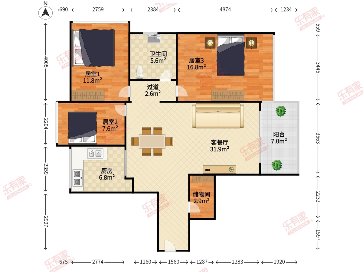 中旅国际公馆二期户型图