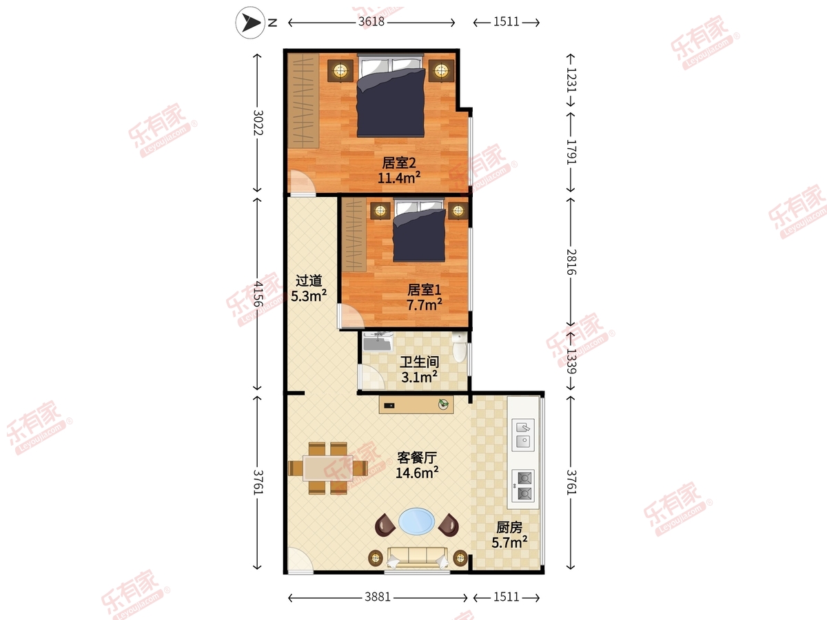 富达花园户型图