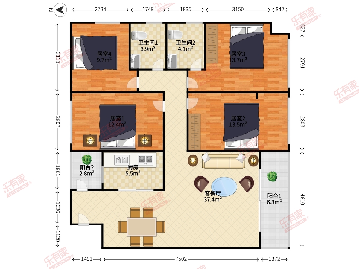 嘉鑫辉煌时代大厦户型图