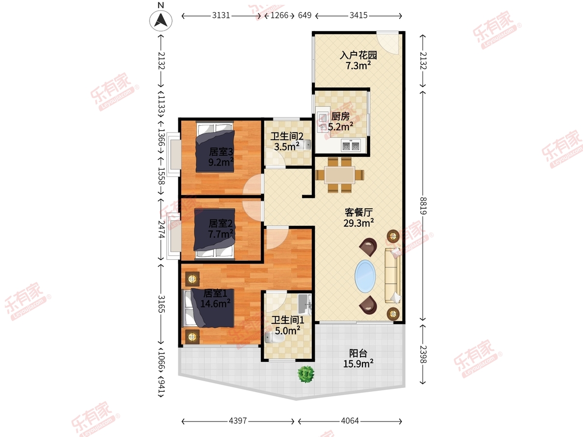 森岛湖畔花园户型图