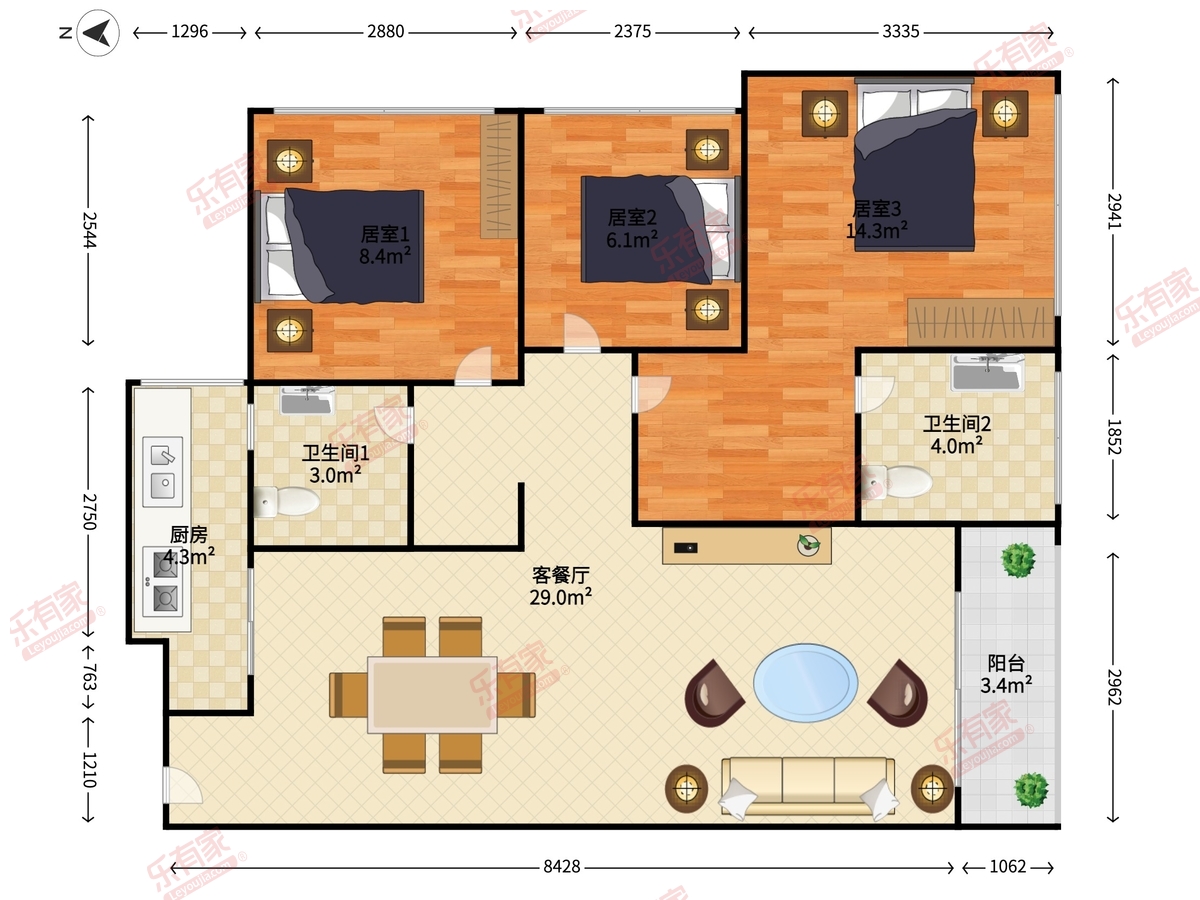 宏发世纪城2期户型图