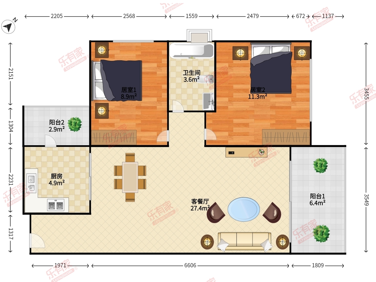 朗晴名门户型图