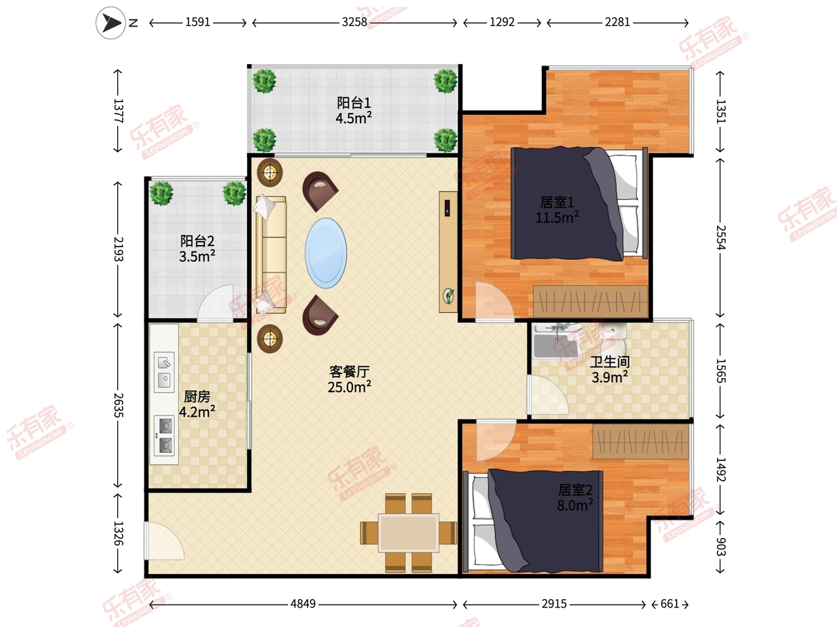 信义假日名城七期（景和园）户型图