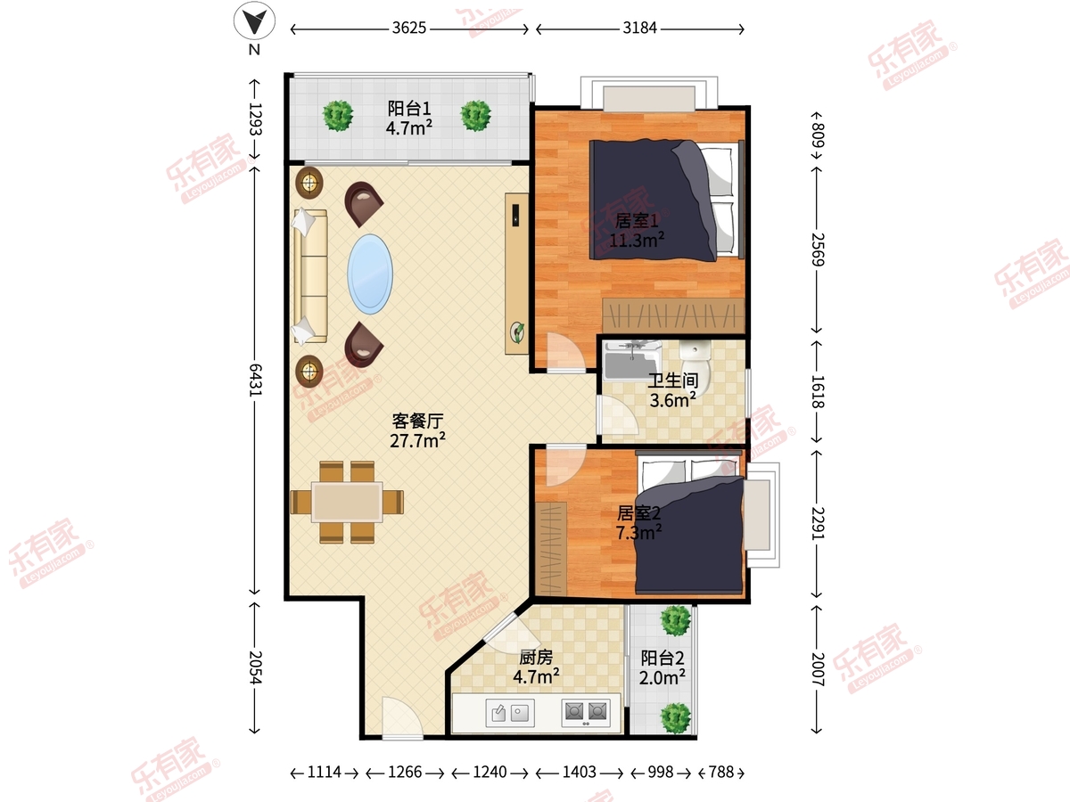 布心阳光明居户型图