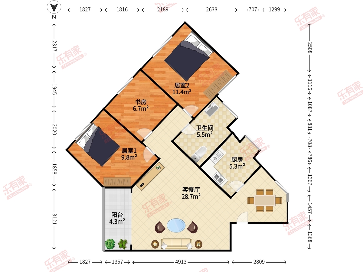外贸大院户型图