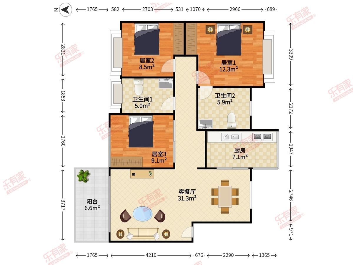 华润银湖蓝山户型图