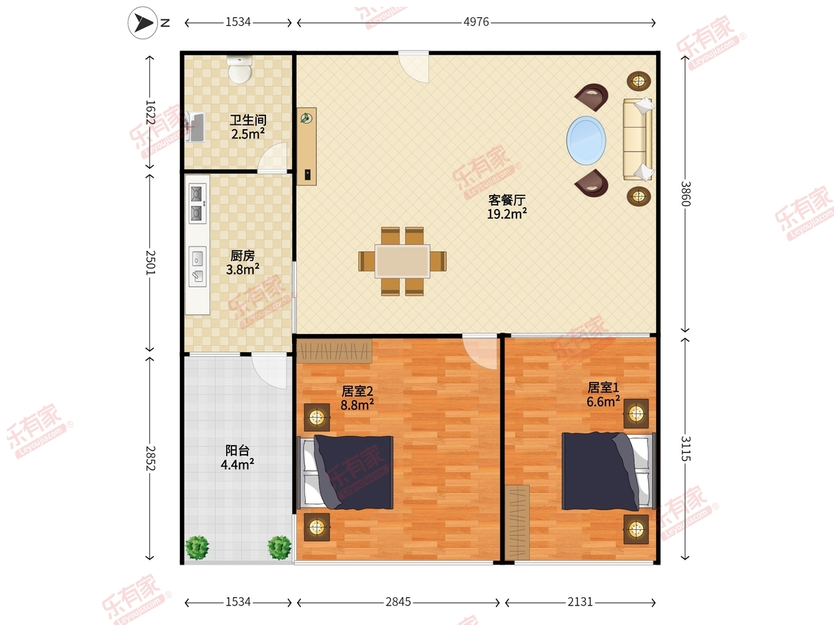 白金假日公寓户型图