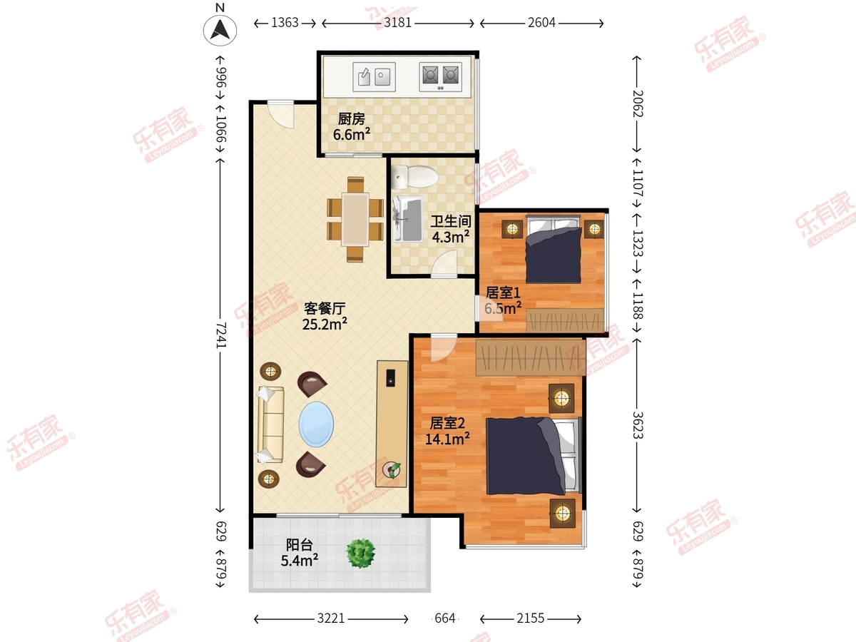 中航天逸花园户型图