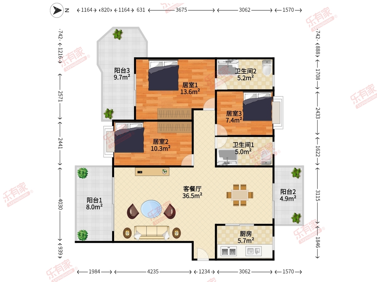 稳坤汇鑫花园户型图