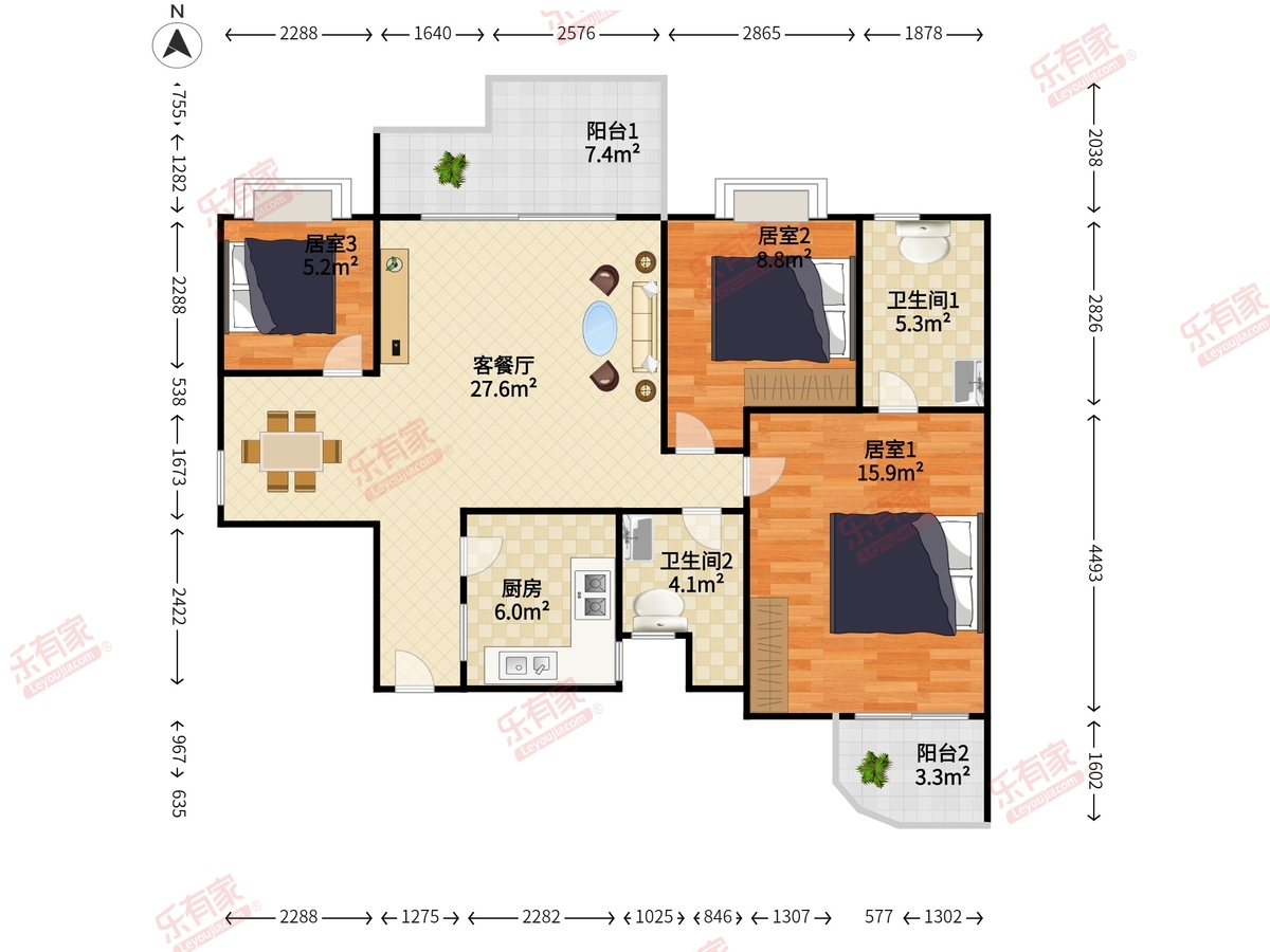 豪方现代豪园户型图