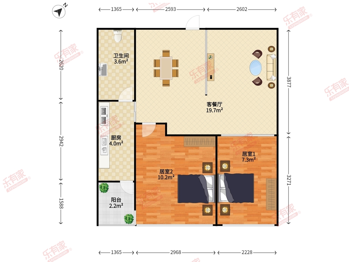 白金假日公寓户型图