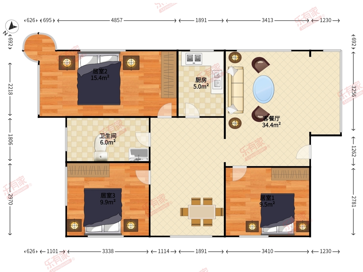 建安花园户型图