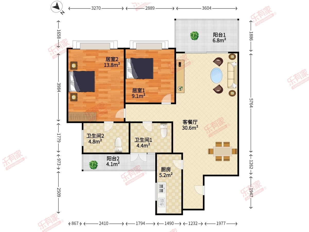 雅颂居户型图