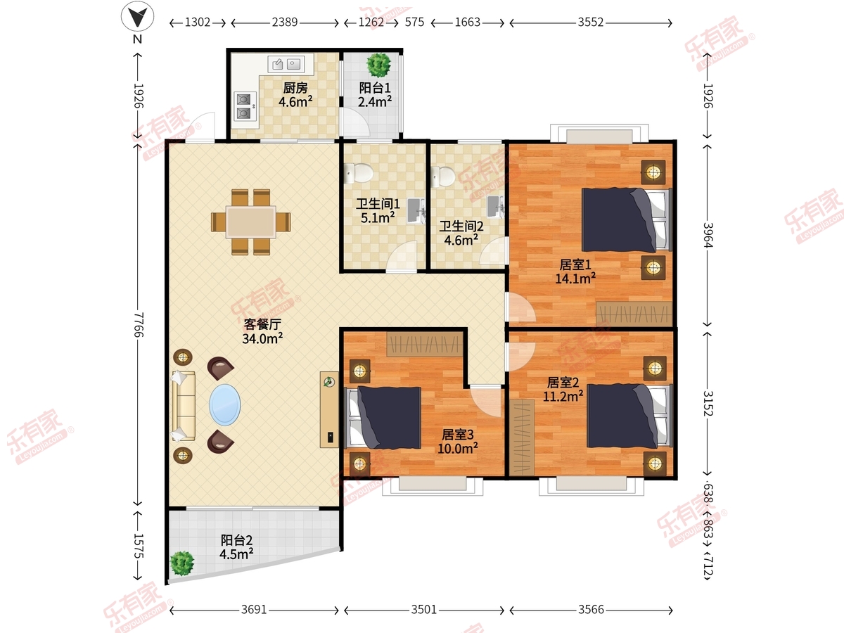 桃源居13区户型图