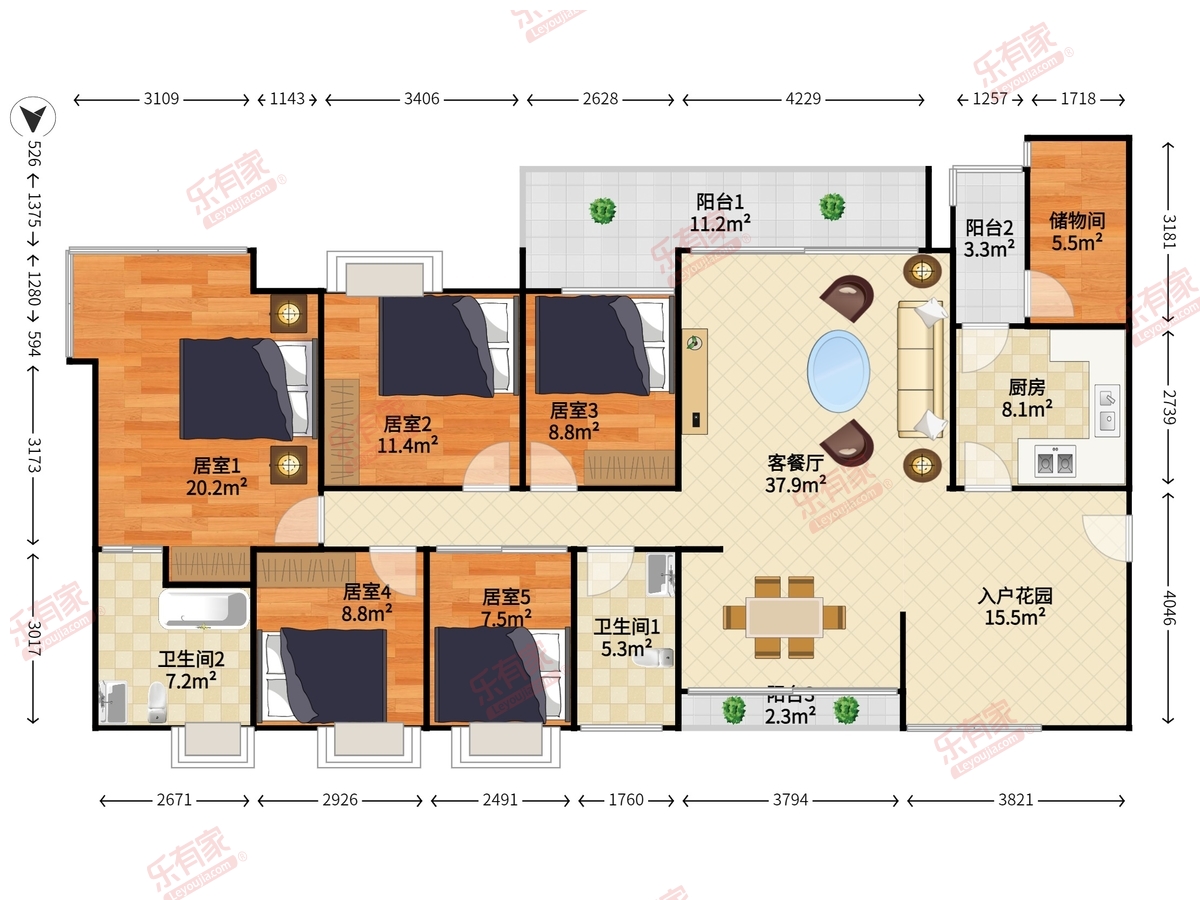 信义假日名城七期（景和园）户型图